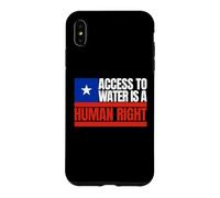 Chili, l'accès à l'eau est Un Droit Humain, Drapeau du Chili Coque pour iPhone XS Max