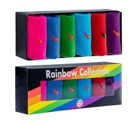 Chili Lifestyle Boîte cadeau Rainbow, 6 paires, pour femmes et hommes, coton