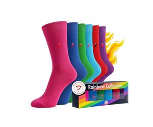 Chili Lifestyle Boîte cadeau Rainbow, 6 paires, pour femmes et hommes, coton