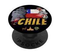 Chili Vintage Statues de l'île de Pâques Souvenir d'alpaga PopSockets PopGrip Adhésif