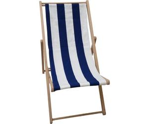 Chilienne agrafée - JARDIN PRIVE - Rayures - Bleu / Blanc