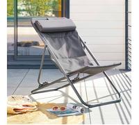 Hespéride Chilienne de jardin Mirael empilable et pliable gris graphite