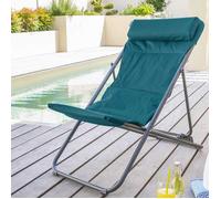 Hespéride - Chilienne de Jardin Pliante Jubba Bleu Canard et Graphite - 3,6 X 3,6 m - Structure Et Lames en Aluminium - Mobilier d'Extérieur Terrasse