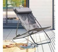 Hespéride Chilienne de jardin Mirael empilable et pliable gris graphite