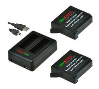 ChiliPower 2 x AHDBT-401 batteries pour GoPro Hero4 - avec chargeur USB duo