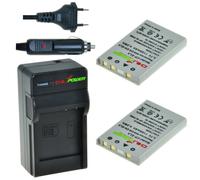 ChiliPower 2 x EN-EL5 accus pour Nikon - Kit chargeur + chargeur voiture - Version UK