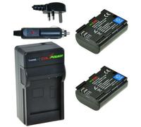 ChiliPower 2 x LP-E6N accus pour Canon - kit chargeur + chargeur voiture - version UK