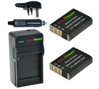 ChiliPower 2 x NP-95 batteries pour Fujifilm - kit chargeur + chargeur voiture - version UK