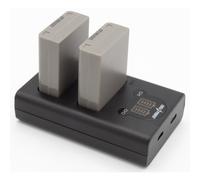 ChiliPower BLN-1 kit USB duo pour Olympus - 2 batteries d'appareil photo 1160mAh avec chargeur double USB compact