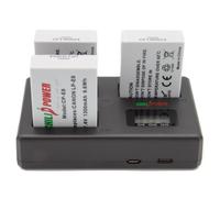 ChiliPower Canon LP-E8 kit deluxe - 3 batteries + chargeur triple pour charger 3 batteries simultanément