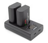 ChiliPower DMW-BLK22 Kit USB Duo pour Panasonic - 2 batteries d'appareil photo 2250mAh et chargeur double USB compact