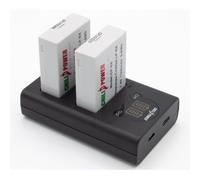 ChiliPower LP-E8 Canon USB Duo Kit - ensemble de batteries pour appareil photo avec chargeur double USB