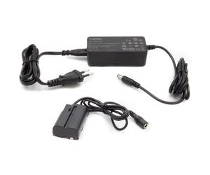 ChiliPower Netadapter DR-F550 pour Sony avec batterie factice NP-F550 - Kit adaptateur pour caméra, lampe LED et moniteur