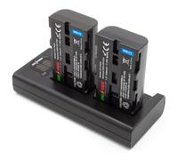 ChiliPower NP-F550 Sony USB Duo Kit - Set de batteries pour caméra avec chargeur double USB