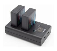 ChiliPower NP-W126 Fujifilm USB Duo Kit - Set de batteries pour appareil photo avec chargeur double USB