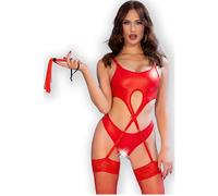CHILIROSE - CR 4625 SET FOUR PIECES CROTCHLESS RED M