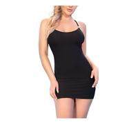 Chilirose Vestido Y Tanga CR-4380 Ensemble, Negro (Negro), Estandar Femme