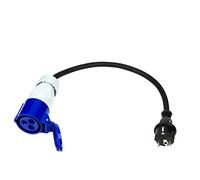 Chilitec 22851 Câble adaptateur CEE vers contact de protection 35 cm Protection IP44 contre les projections d'eau 230 V/16 A 3 broches pour camping, bateau, camping-car