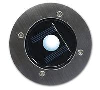 ChiliTec 3x spot de sol solaire à LED CTB-R rond en acier inoxydable