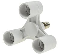 ChiliTec Adaptateur de douille E14 3 prises pour studio photo, boîte à lumière, abat-jour I Extension de 1 à 3 lampes