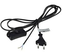 ChiliTec Câble d’alimentation avec interrupteur et prise pour lampe à fabriquer soi-même blanke Enden + 2m + Schnurschalter Noir