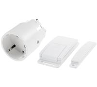 ChiliTec Commande d'évacuation sans fil avec prise Blanc | Pilota Casa Interrupteur de contact magnétique sans fil jusqu'à 2300 W Interrupteur de fenêtre universel