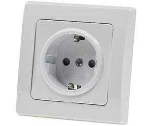 ChiliTec Delphi Contact de Protection Prise de Courant avec sécurité Enfant Blanc, 19716-AZ0194