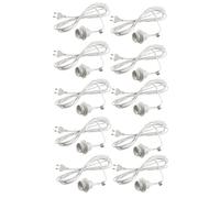 ChiliTec Douille de lampe E27 avec interrupteur, câble de 3,4m - Cordon d'interrupteur, suspension pour abat-jour en papier, étoiles, lampes, 10 pièces, blanc