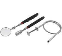 ChiliTec Kit d'outils de levage magnétique pour miroir avec éclairage flexible et pivotant, pince télescopique pour vis en métal, pièces de monnaie