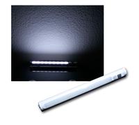 ChiliTec Lampe d'armoire LED à Piles avec détecteur de Mouvement 80 lumens 3 x AA Mignon I Support de Montage I Blanc
