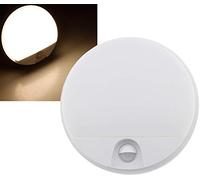 ChiliTec Lampe d'extérieur LED avec détecteur de mouvement - Portée : 15 W - 1520 lm - Portée du capteur : 9 m - 140 ° - IP54 - Lampe murale pour la maison et le jardin - Rond - Diamètre : 21 x 5 cm -
