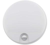 ChiliTec Lampe d'extérieur LED avec détecteur de mouvement - Portée : 15 W - 1570 lm - Portée du capteur : 9 m - 140 ° - IP54 - Lampe murale pour la maison et le jardin - Rond - Diamètre : 21 x 5 cm -