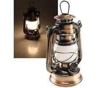 ChiliTec Lanterne de camping LED de 19 cm à intensité variable - Batterie avec arceau - Design rétro vintage
