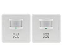 ChiliTec Lot de 2 détecteurs de mouvement 3 fils UP 160° Portée 9 m LED Montage encastré Blanc