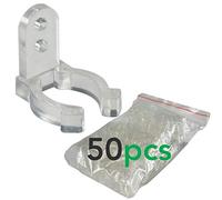 ChiliTec Lot de 50 clips de fixation pour tube lumineux, guirlande lumineuse LED - Clip en plastique transparent