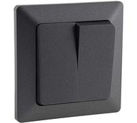 ChiliTec MILOS Interrupteur série anthracite avec cadre, 2 positions