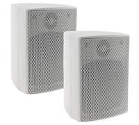 Enceinte 2 Voies Blanche Paire d'enceintes murales pour système stéréo HiFi Home cinéma 40Watt 8Ohm