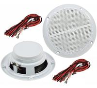 ChiliTec Paire de Haut-parleurs d'extérieur, Couleur Blanche, 8 Ohm, Puissance Musicale 80W