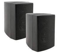 ChiliTec Paire d'enceintes murales 2 voies pour chaîne stéréo HiFi Home Cinéma 40 W 8 Ohm Noir