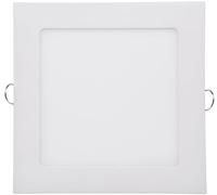 ChiliTec Panneau LED carré encastrable au plafond 17 x 17 cm 20 mm plat 230 V 12 W 1164 lm avec transformateur Montage encastré 4200 K Couleur de la lumière blanc neutre Cadre blanc