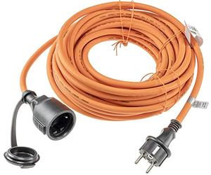 ChiliTec Rallonge de 10 m avec capuchon de protection pour extérieur et intérieur - Câble en caoutchouc H07RN-F 3G1,5 IP44 - Câble d'alimentation électrique pour chantier, jardin, tondeuse à gazon