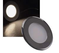 ChiliTec Spot LED encastrable pour escalier, léger pour boîtes encastrées, 2 W, 150 lumens, pour prises encastrées de 60 mm, éclairage d'escalier, lumière blanche