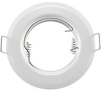 ChiliTec Support de spot encastrable SR80 Ø 80 mm rond Support de plafond pour ampoules de 50 mm Blanc rigide