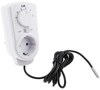 ChiliTec Thermostat ST50 Prise Thermostat Prise de courant Capteur de température externe Câble 230 V Prise intermédiaire Contrôle facile pour chauffage électrique infrarouge Radiateur