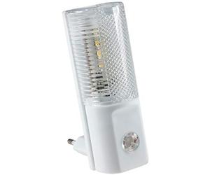 ChiliTec Veilleuse LED avec interrupteur crépusculaire - Prise 230 V - Éclairage d'escalier pour chambre d'enfant - S'allume dans l'obscurité - Lumière blanche 1 W