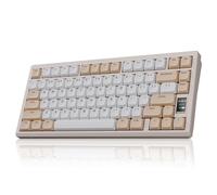 Chilkey ND75 LP Clavier mécanique sans fil avec écran LCD, Bluetooth/2,4 G/USB-C, remplaçable à chaud par touche RVB, avant ultra fin, repose-poignet, entièrement en aluminium, support PC/Mac