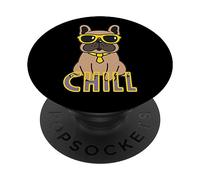 Chill Bouledogue français Amant des chiens Vibes PopSockets PopGrip Interchangeable
