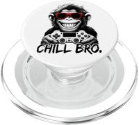 Chill Bro - Cool Monkey with Sunglasses Gaming Funny Gamer PopSockets PopGrip pour MagSafe