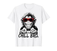 Chill Bro - Cool Monkey with Sunglasses Gaming Funny Gamer T-Shirt