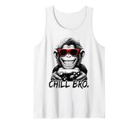 Chill Bro - N Cool Monkey with Sunglasses Gaming Funny Gamer Débardeur